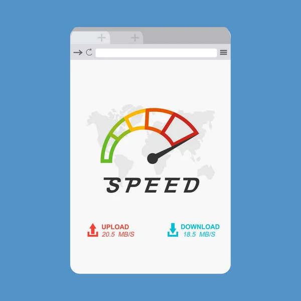 Acceleration Icon Vector Template Site Speed Test Concept Fast Slow — Stock Vector