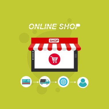 Cep telefonu ödemeleri. Vektör çizimi. Çalışma akışı şablonu, bayrak, pazarlama, bilgi grafikleri için kullanılabilir.