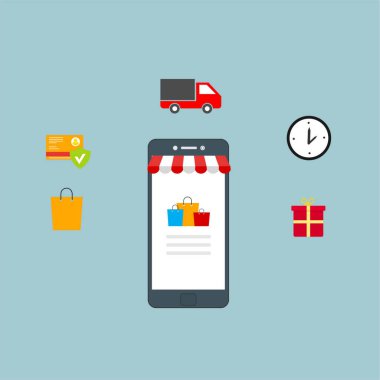 Web sitesi ve mobil web sitesi için modern düz tasarım konsepti. Düzenlemek ve kişiselleştirmek kolay. Vektör illüstrasyonu