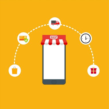Web sitesi ve mobil web sitesi için modern düz tasarım konsepti. Düzenlemek ve kişiselleştirmek kolay. Vektör illüstrasyonu