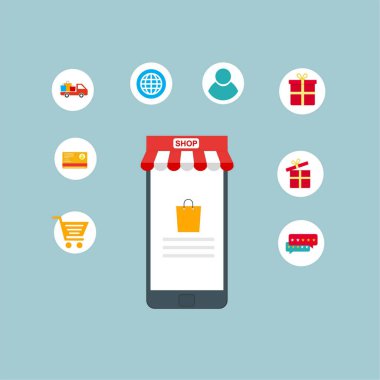 Web sitesi ve mobil web sitesi için modern düz tasarım konsepti. Düzenlemek ve kişiselleştirmek kolay. Vektör illüstrasyonu