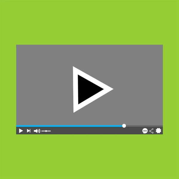 Șablon Modern Design Video Player Pentru Aplicații Web Mobile Stil — Vector de stoc