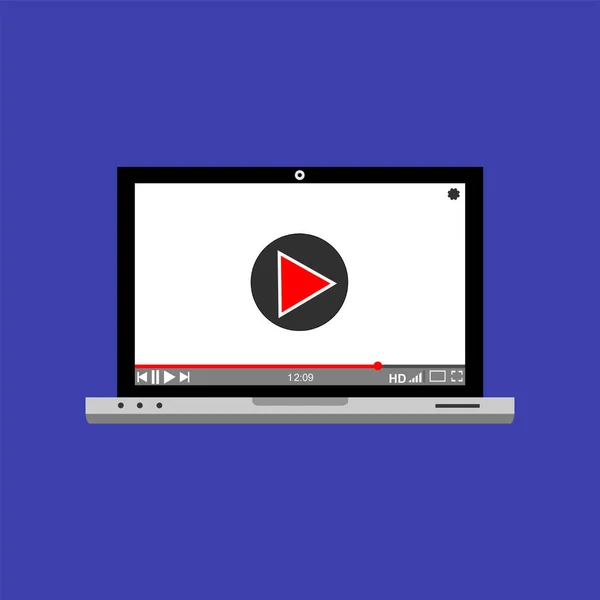 Șablon Interfață Video Player Pentru Aplicații Web Mobile Ilustrație Vectorială — Vector de stoc