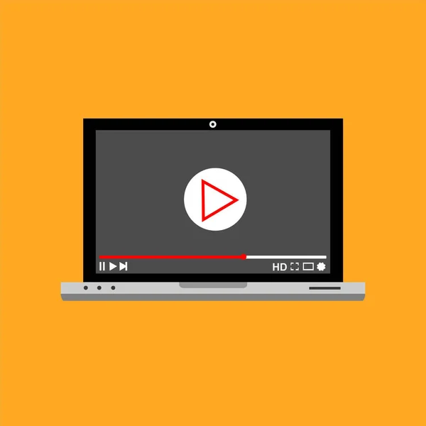Șablon Interfață Video Player Pentru Aplicații Web Mobile Ilustrație Vectorială — Vector de stoc