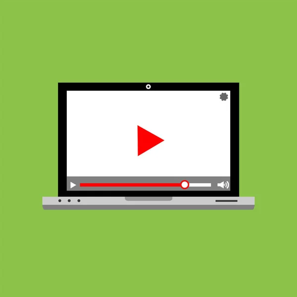 Plantilla Interfaz Reproductor Vídeo Para Aplicaciones Web Móviles Ilustración Vectorial — Vector de stock