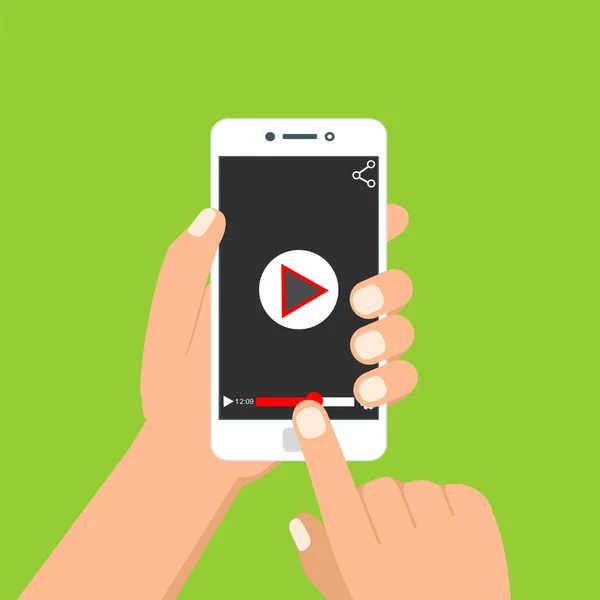 Πρότυπο Διεπαφή Αναπαραγωγής Βίντεο Για Web Και Mobile Apps Εικονογράφηση — Διανυσματικό Αρχείο