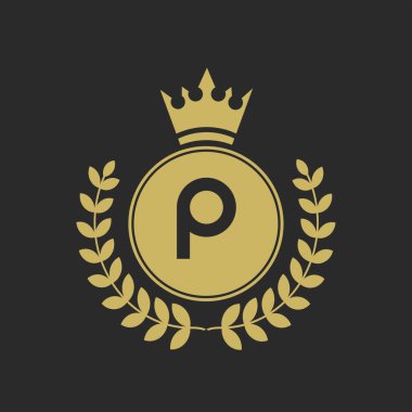 Harf yazı tipi logosu tasarımı. Vintage vektör yazı tipi. Web afişi, iş sunumu, reklam materyali için vektör illüstrasyonu.