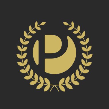 Harf yazı tipi logosu tasarımı. Vintage vektör yazı tipi. Web afişi, iş sunumu, reklam materyali için vektör illüstrasyonu.