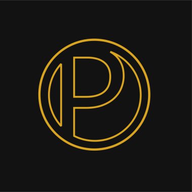 Harf yazı tipi logosu tasarımı konsepti. Web afişi, iş sunumu, reklam materyali için vektör illüstrasyonu.