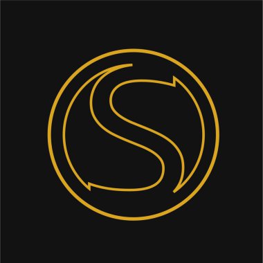 Harf yazı tipi logosu tasarımı konsepti. Web afişi, iş sunumu, reklam materyali için vektör illüstrasyonu.