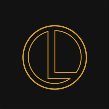 Harf yazı tipi logosu tasarımı konsepti. Web afişi, iş sunumu, reklam materyali için vektör illüstrasyonu.