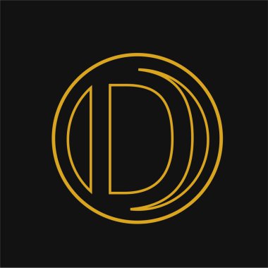 Harf yazı tipi logosu tasarımı konsepti. Web afişi, iş sunumu, reklam materyali için vektör illüstrasyonu.