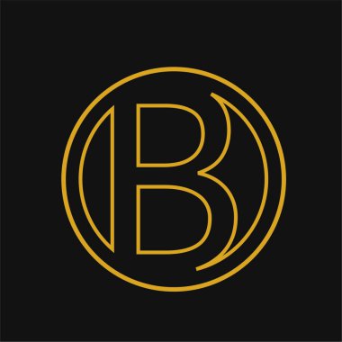 Harf yazı tipi logosu tasarımı konsepti. Web afişi, iş sunumu, reklam materyali için vektör illüstrasyonu.