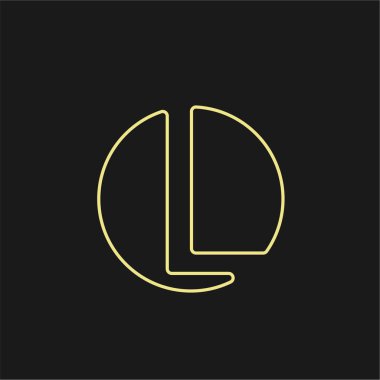 Harf yazı tipi logosu tasarımı konsepti. Web afişi, iş sunumu, reklam materyali için vektör illüstrasyonu.