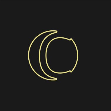 Harf yazı tipi logosu tasarımı konsepti. Web afişi, iş sunumu, reklam materyali için vektör illüstrasyonu.