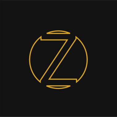 Harf yazı tipi logosu tasarımı konsepti. Web afişi, iş sunumu, reklam materyali için vektör illüstrasyonu.