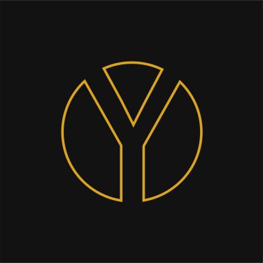 Harf yazı tipi logosu tasarımı konsepti. Web afişi, iş sunumu, reklam materyali için vektör illüstrasyonu.