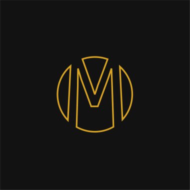 Harf yazı tipi logosu tasarımı konsepti. Web afişi, iş sunumu, reklam materyali için vektör illüstrasyonu.