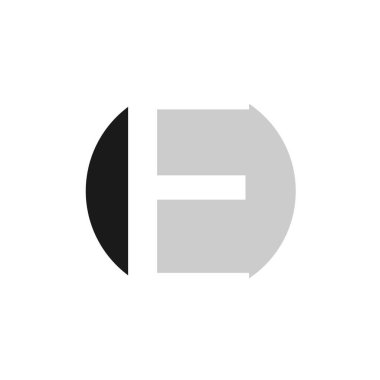 Harf yazı tipi logosu sonsuz tasarım konsepti. Web afişi, iş sunumu, reklam materyali için vektör illüstrasyonu.