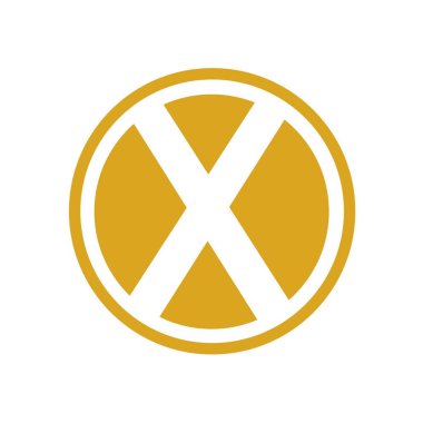 Harf yazı tipi logosu tasarımı konsepti. Web afişi, iş sunumu, reklam materyali için vektör illüstrasyonu.