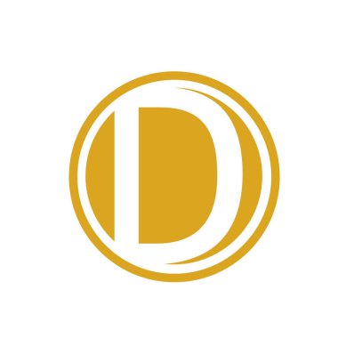 Harf yazı tipi logosu tasarımı konsepti. Web afişi, iş sunumu, reklam materyali için vektör illüstrasyonu.