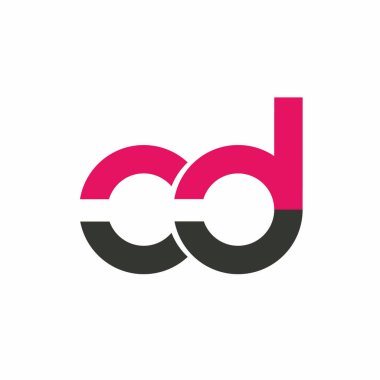 Harf yazı tipi logosu tasarımı. Simge sonsuzluk kavramını yuvarladı. Web afişi, iş sunumu, reklam materyali için vektör illüstrasyonu.