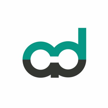 Harf yazı tipi logosu tasarımı. Simge sonsuzluk kavramını yuvarladı. Web afişi, iş sunumu, reklam materyali için vektör illüstrasyonu.