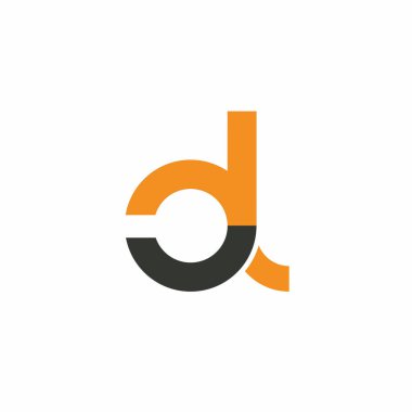 Harf yazı tipi logosu tasarımı. Simge sonsuzluk kavramını yuvarladı. Web afişi, iş sunumu, reklam materyali için vektör illüstrasyonu.