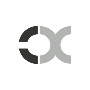 Harf yazı tipi logosu tasarımı. Simge sonsuzluk kavramını yuvarladı. Web afişi, iş sunumu, reklam materyali için vektör illüstrasyonu.