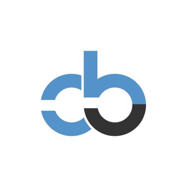 Harf yazı tipi logosu tasarımı. Simge sonsuzluk kavramını yuvarladı. Web afişi, iş sunumu, reklam materyali için vektör illüstrasyonu.