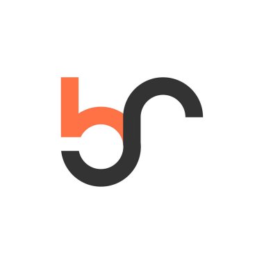 Harf yazı tipi logosu tasarımı. Simge sonsuzluk kavramını yuvarladı. Web afişi, iş sunumu, reklam materyali için vektör illüstrasyonu.