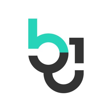 Harf yazı tipi logosu tasarımı. Simge sonsuzluk kavramını yuvarladı. Web afişi, iş sunumu, reklam materyali için vektör illüstrasyonu.