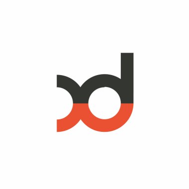 Harf yazı tipi logosu tasarımı. Simge sonsuzluk kavramını yuvarladı. Web afişi, iş sunumu, reklam materyali için vektör illüstrasyonu.