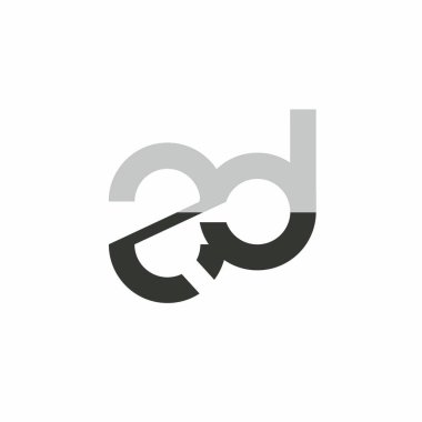 Harf yazı tipi logosu tasarımı. Simge sonsuzluk kavramını yuvarladı. Web afişi, iş sunumu, reklam materyali için vektör illüstrasyonu.