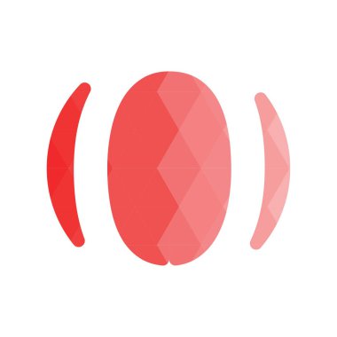 Harf yazı tipi logosu düşük polyester tarzı. Web afişi, iş sunumu, reklam materyali için vektör illüstrasyonu.