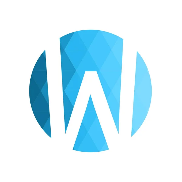 Bokstavstypsnitt Logotyp Låg Poly Stil Koncept Vektor Illustration För Web — Stock vektor