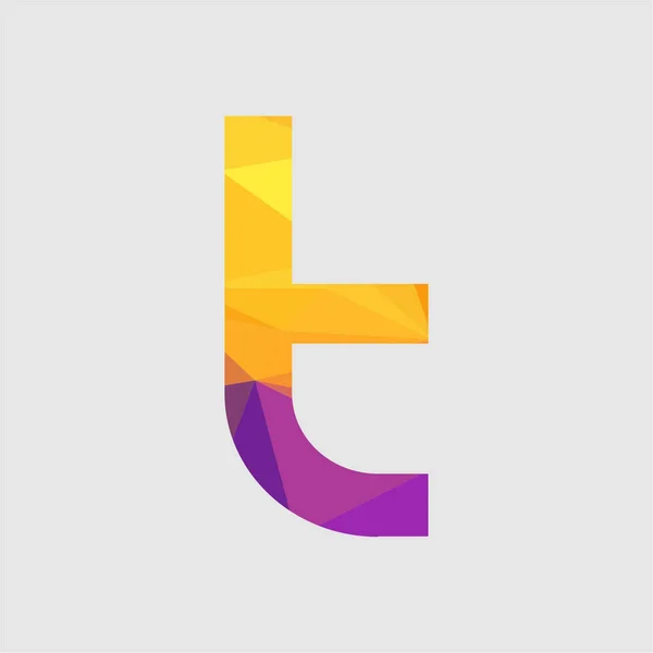 Buchstabenschrift Logo Low Poly Stil Konzept Vektor Illustration Für Webbanner — Stockvektor
