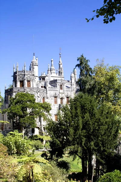 Красивый Вид Парк Средневековый Замок Синтра Португалия — стоковое фото