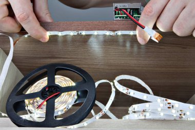 Led şerit için dekoratif aydınlatma Mobilya ışık kurulumu