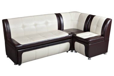 Cabrio köşe Seksiyonel kanepe yatağında suni deri, furn