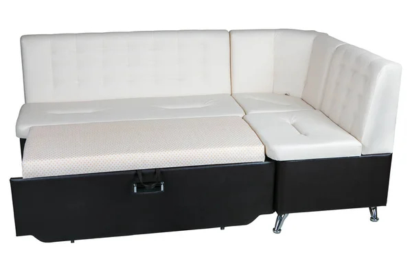 Multifunctiona レザー コーナー寝椅子ソファ ベッド — ストック写真