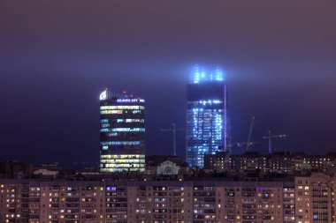 St. Petersburg, Rusya'nın Lakhta Merkezi karma kullanım Kompleksi İnşaatı.