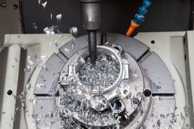 Metal işleme Cnc freze tezgahı, kesme metal modern işleme teknolojisi. 