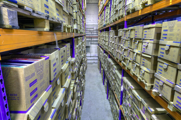 Record storage archives, document warehouse secure storage system.