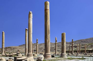 Seyirci salonu veya apadana Darius ve Xerxes, Persepolis, Iran.