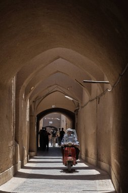 Alleyways eski şehir Yezd, İran
