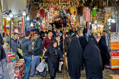 Entrance to the big Iranian bazaar, Tehran, Iran. clipart