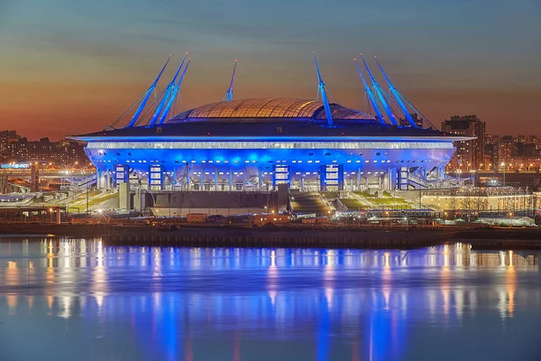 São Petersburgo, Rússia, estádio russo construído para a Copa do Mundo de 2018 — Fotografia de Stock