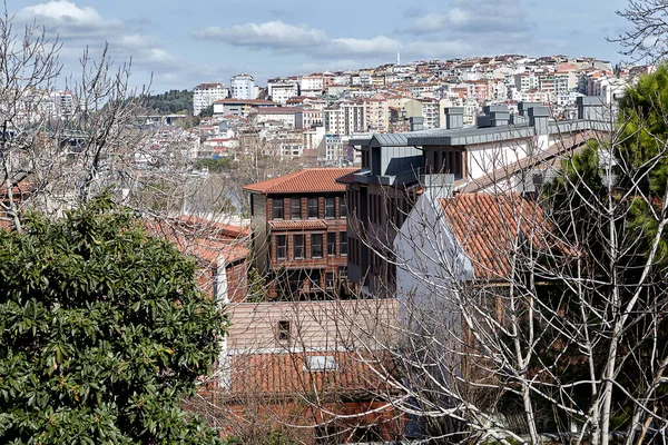 Estambul Turquía Febrero 2020 Edificios Residenciales Barrio Ayvansaray Distrito Fatih — Foto de Stock