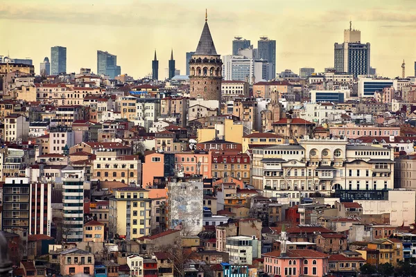 Istambul Turquia Fevereiro 2020 Vista Deck Observação Mesquita Suleymaniye Direção — Fotografia de Stock